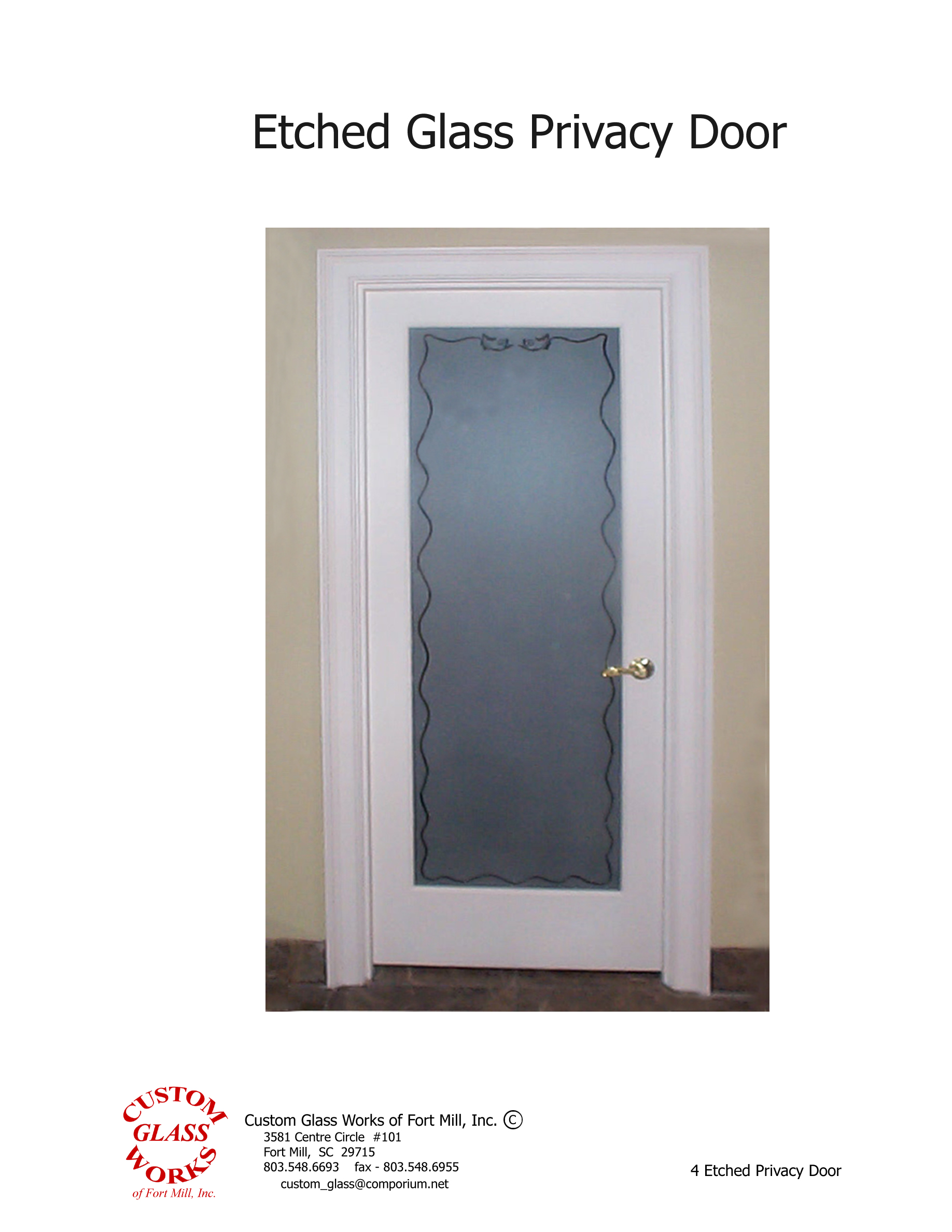 4 Etched Privacy Door